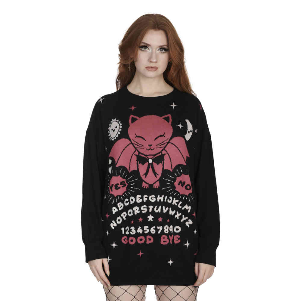 Banned - Cosmo Gebreide trui - Zwart/Roze